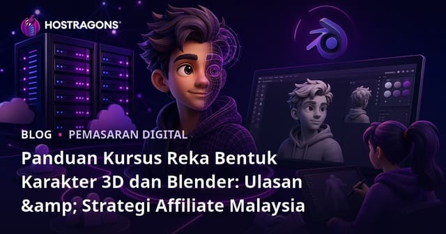 Panduan Kursus Reka Bentuk Karakter 3D dan Blender: Ulasan & Strategi Affiliate Malaysia