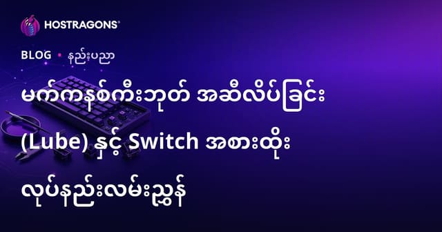 မက်ကနစ်ကီးဘုတ် အဆီလိပ်ခြင်း (Lube) နှင့် Switch အစားထိုး လုပ်နည်းလမ်းညွှန်
