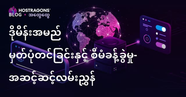 ဒုန်းမိန့် (Domain) အပ်ငြိန်နှင့် စီမံခန့်ခွဲမှု လမ်းညွန် — မြန်မာလို အဆင့်လိုက် အချက်အလက်