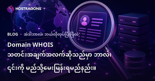 Domain WHOIS အချက်အလက်ဆိုတာဘာလဲ – ဘယ်လိုစစ်ဆေးနိုင်သလဲ?