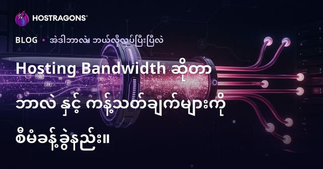Hosting Bandwidth ဆိုတာဘာလဲ၊ ကိုယ်ရဲ့ ဝက်ဘ်ဆိုက်အတွက် Bandwidth ကို ဘယ်လိုထိန်းချုပ်မလဲ?