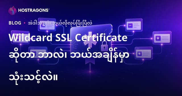 Wildcard SSL Certificate ဆိုတာ ဘာလဲ၊ ဘယ်အချိန်မှာ သုံးသင့်လဲ။