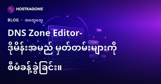 DNS Zone Editor (ဒီအန်အက်စ် ဇိုးန်) – ဒိုမိန်းနဲ့ DNS ကုဒ်များ စနစ်ကျစီမံနည်း