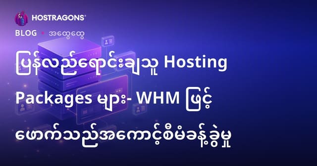 ပြန်လည်ရောင်းချသူ Hosting Packages များ- WHM ဖြင့် ဖောက်သည်အကောင့်စီမံခန့်ခွဲမှု