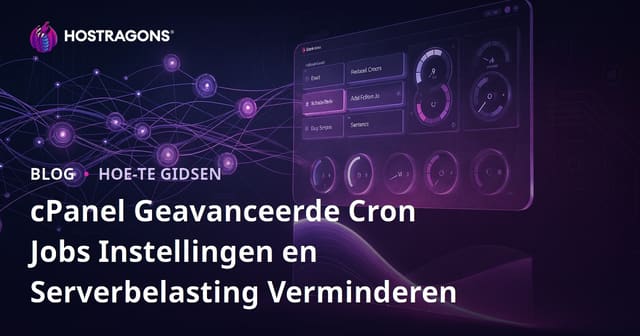 cPanel Geavanceerde Cron Jobs Instellingen en Serverbelasting Verminderen