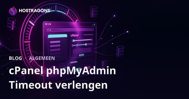 cPanel phpMyAdmin Timeout verlengen