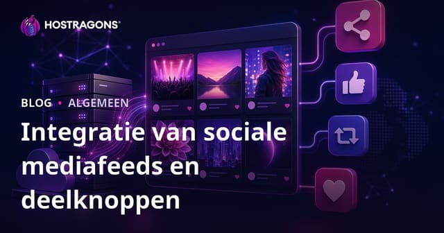 Integratie van sociale mediafeeds en deelknoppen