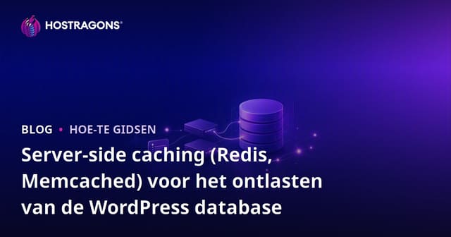 Server-side caching (Redis, Memcached) voor het ontlasten van de WordPress database