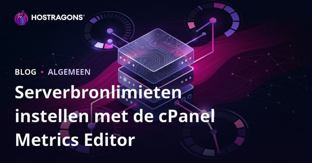 Serverbronlimieten instellen met de cPanel Metrics Editor