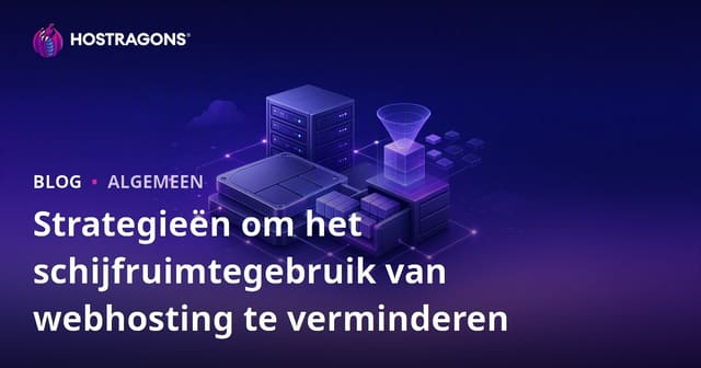 Strategieën om het schijfruimtegebruik van webhosting te verminderen