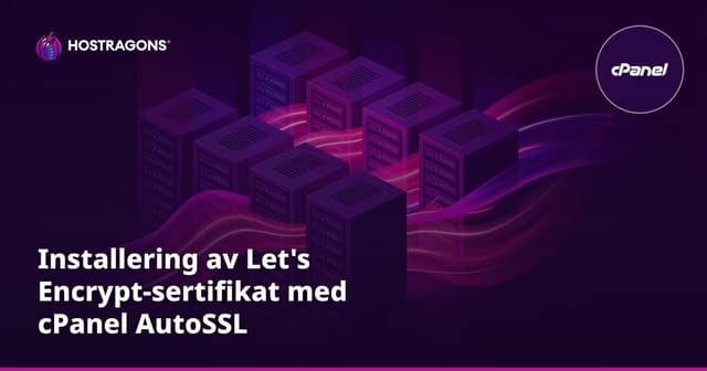 Installering av Let's Encrypt-sertifikat med cPanel AutoSSL