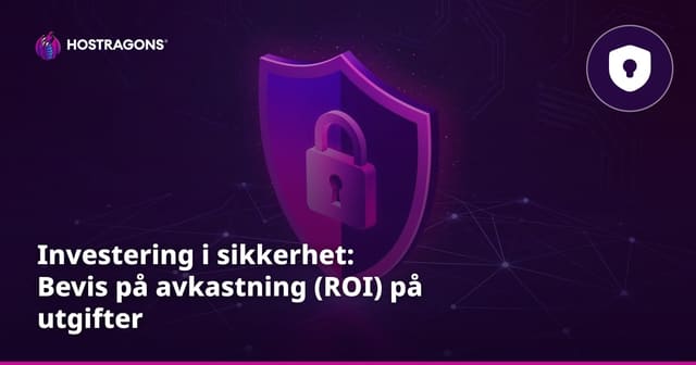 Investering i sikkerhet: Bevis på avkastning (ROI) på utgifter