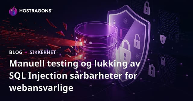 Manuell testing og lukking av SQL Injection sårbarheter for webansvarlige