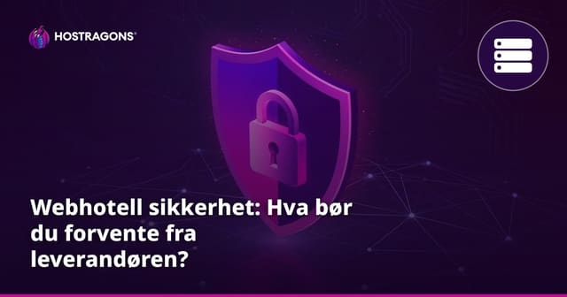 Webhotell sikkerhet: Hva bør du forvente fra leverandøren?
