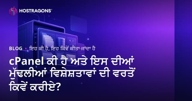 cPanel ਕੀ ਹੈ ਅਤੇ ਇਸ ਦੀਆਂ ਮੁੱਢਲੀਆਂ ਵਿਸ਼ੇਸ਼ਤਾਵਾਂ ਦੀ ਵਰਤੋਂ ਕਿਵੇਂ ਕਰੀਏ?
