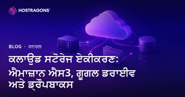 ਕਲਾਉਡ ਸਟੋਰੇਜ ਏਕੀਕਰਣ: ਐਮਾਜ਼ਾਨ ਐਸ3, ਗੂਗਲ ਡਰਾਈਵ ਅਤੇ ਡ੍ਰੌਪਬਾਕਸ