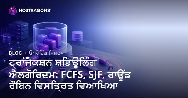 ਟ੍ਰਾਂਜੈਕਸ਼ਨ ਸ਼ਡਿਊਲਿੰਗ ਐਲਗੋਰਿਦਮ: FCFS, SJF, ਰਾਊਂਡ ਰੌਬਿਨ ਵਿਸਤ੍ਰਿਤ ਵਿਆਖਿਆ