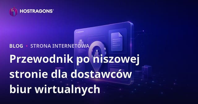 Strona korporacyjna przeglądająca tylko wirtualne biura i dostawców adresów prawnych