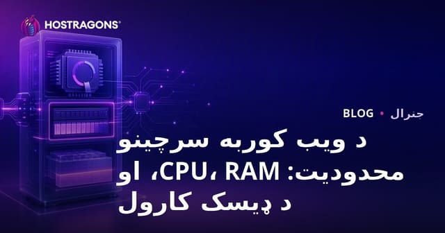 د ویب هاستنګ سرچینو محدوده: CPU، RAM او ډیسک بلنه کارول او مدیریت