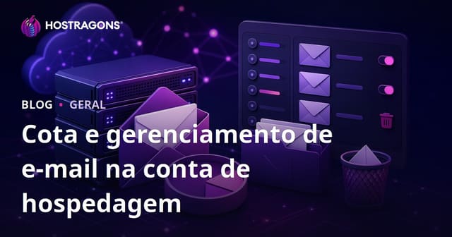 Cota e gerenciamento de e-mail na conta de hospedagem