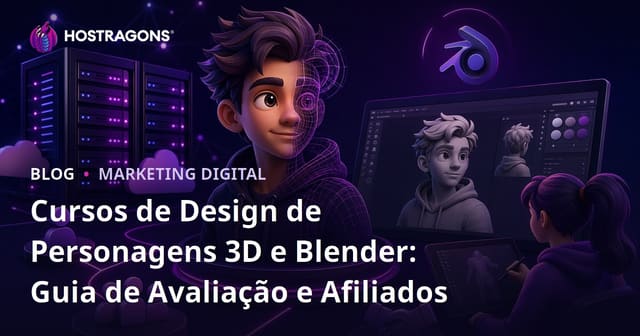 Cursos de Design de Personagens 3D e Blender: Guia de Avaliação e Afiliados