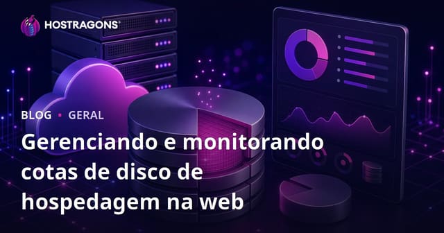 Gerenciando e monitorando cotas de disco de hospedagem na web