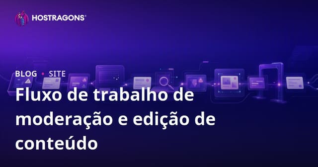 Fluxo de trabalho de moderação e edição de conteúdo