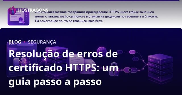 Resolução de erros de certificado HTTPS: um guia passo a passo