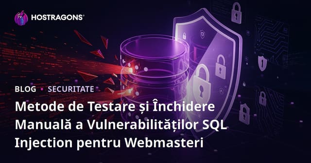 Metode de Testare și Închidere Manuală a Vulnerabilităților SQL Injection pentru Webmasteri