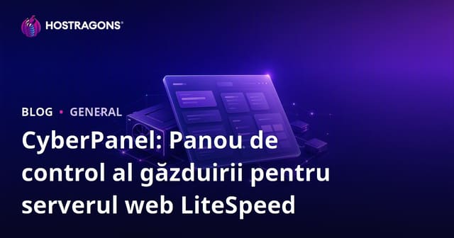 CyberPanel: Panou de control al găzduirii pentru serverul web LiteSpeed