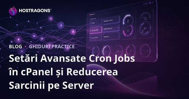 Setări Avansate Cron Jobs în cPanel și Reducerea Sarcinii pe Server