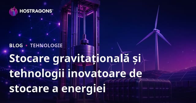 Stocare gravitațională și tehnologii inovatoare de stocare a energiei