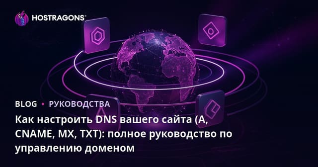 Как настроить DNS вашего сайта (A, CNAME, MX, TXT): полное руководство по управлению доменом