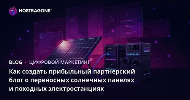 Как создать прибыльный партнерский блог о переносных солнечных панелях и походных электростанциях