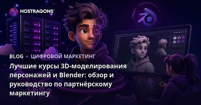 Лучшие курсы 3D-моделирования персонажей и Blender: обзор и руководство по партнёрскому маркетингу