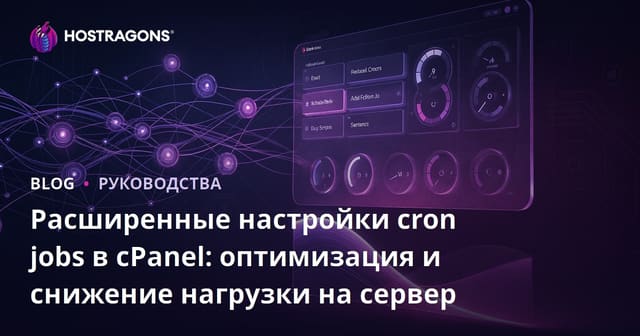 Расширенные настройки cron jobs в cPanel: оптимизация и снижение нагрузки на сервер