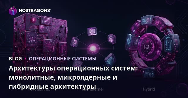 Архитектуры Операционных Систем: Монолитные, Микроядерные и Гибридные Структуры