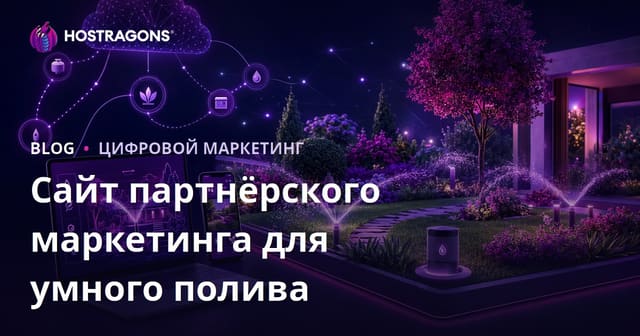 Продвижение умных систем полива и автоматизации сада: как создать прибыльный партнерский сайт в 2026 году