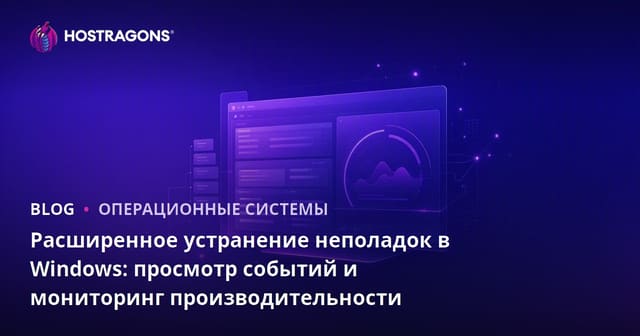 Расширенное устранение неполадок в Windows: просмотр событий и мониторинг производительности