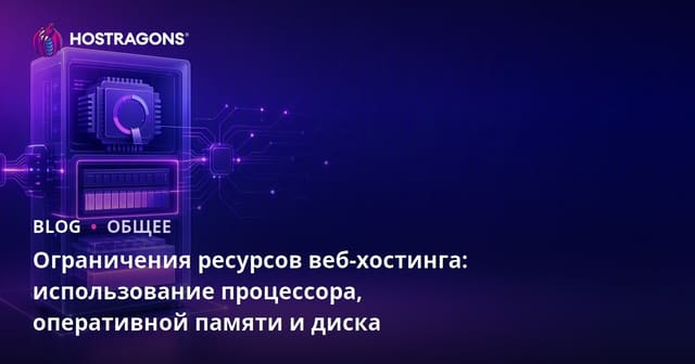 Ограничения ресурсов веб-хостинга: использование процессора, оперативной памяти и диска