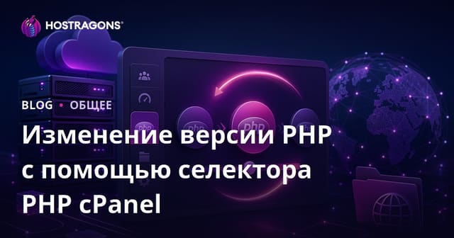 Изменение версии PHP с помощью селектора PHP cPanel