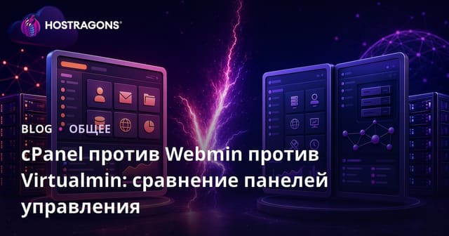 cPanel против Webmin против Virtualmin: сравнение панелей управления