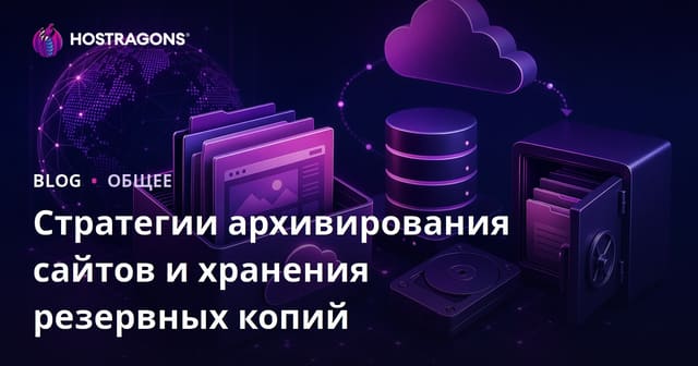 Стратегии архивирования сайтов и хранения резервных копий