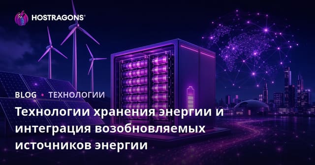 Технологии хранения энергии и интеграция возобновляемых источников энергии