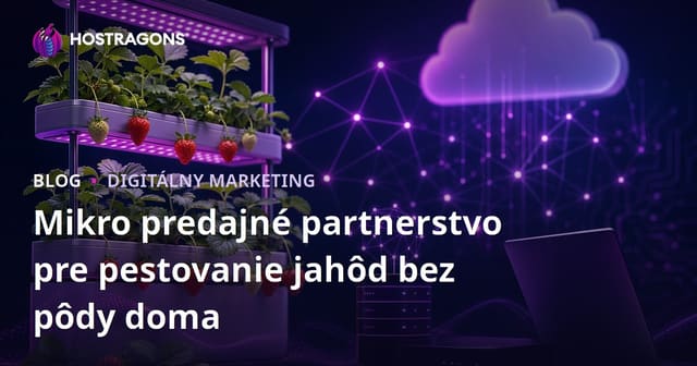 Mikro predajné partnerstvo pre pestovanie jahôd bez pôdy doma
