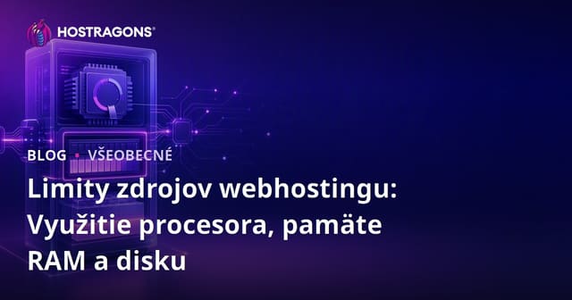 Limity zdrojov web hostingu: CPU, RAM a využitie disku