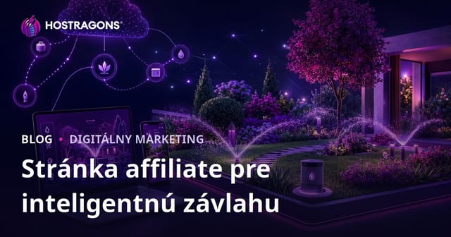 Webová stránka s partnerským programom pre inteligentné zavlažovacie systémy a automatizáciu záhrad