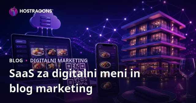 Digitalni meni za hotele in restavracije (QR koda) SaaS pobuda in marketinške strategije