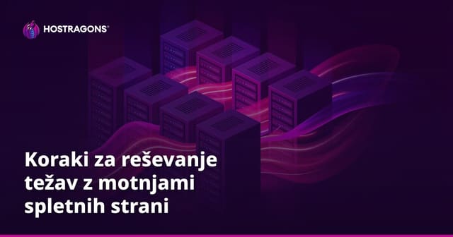 Koraki za reševanje težav z motnjami spletnih strani