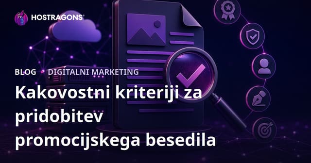 Kvalitetni kriteriji za nakup promocijskih besedil